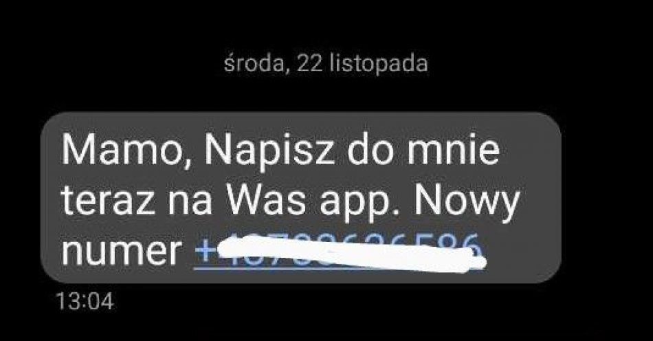 zdjęcie: Cześć mamo to mój nowy numer… nowa metoda oszustów / fot. KPP Międzychód