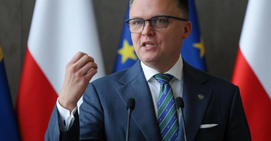 zdjęcie: Hołownia: nie widzę powodów, żeby koalicja miała się rozpaść / Warszawa, 11.06.2025. Marszałek Sejmu Szymon Hołownia podczas konferencji prasowej w Sejmie w Warszawie, 11 bm. Trwa debata po expose premiera Donalda Tuska. Po jej zakończeniu Sejm ma głosować nad wotum zaufania dla rządu. (rg/mgut) PAP/Rafał Guz