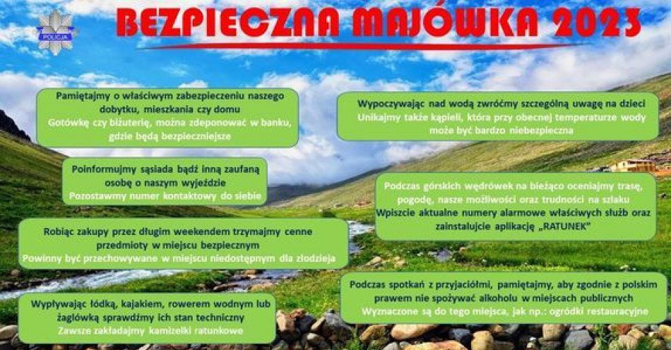 zdjęcie: Bezpieczna Majówka 2023 / fot. KMP w Siedlcach