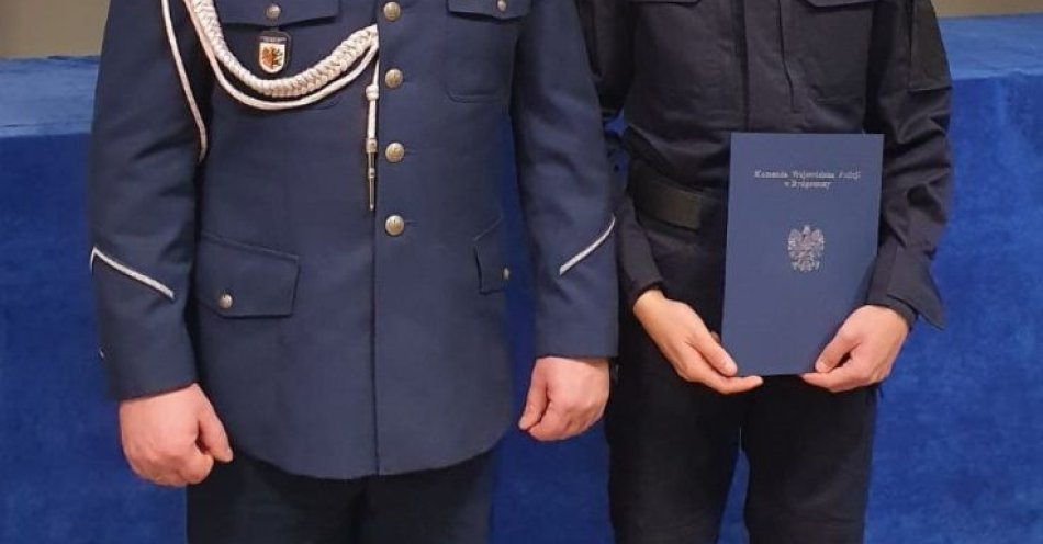 zdjęcie: Nowy funkcjonariusz w mogileńskiej policji / fot. KPP Mogilno