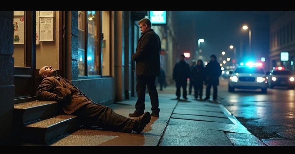 zdjęcie: Policjanci uratowali 49 letniego mężczyznę spod schodów sklepu / TM/ przykładowa ilustracja