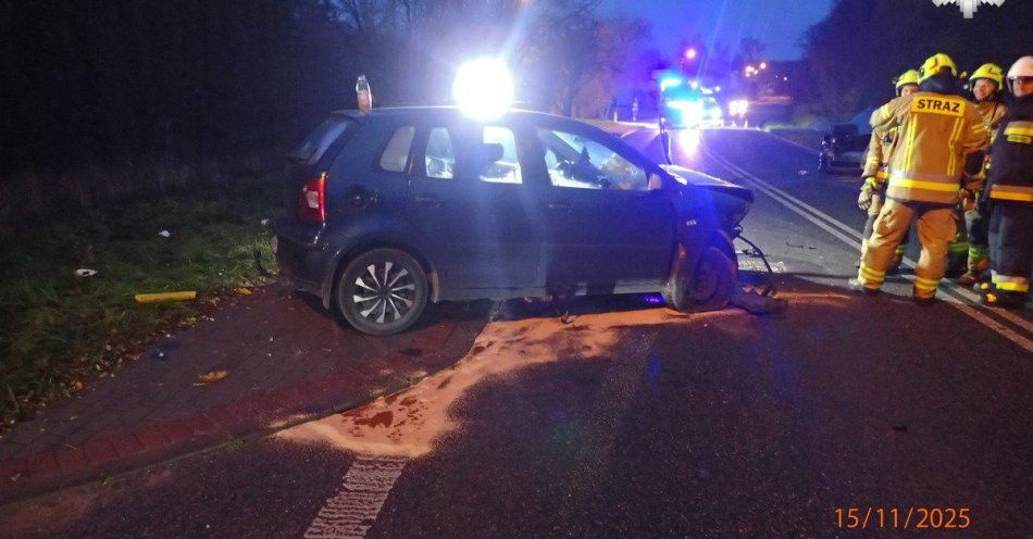 zdjęcie: Groźny wypadek na Sportowej w Rybniku: trzy osoby ranne / fot. KMP w Rybniku