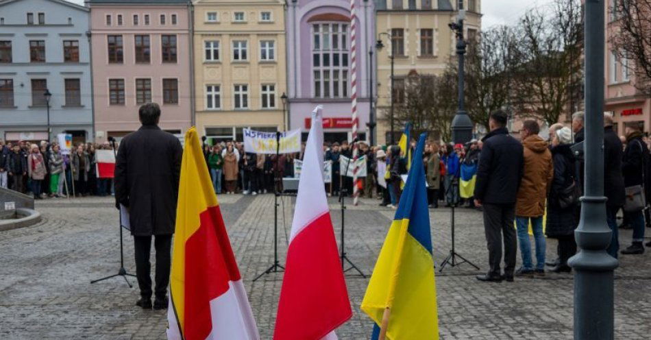 zdjęcie: Wiec w drugą rocznicę wybuchu wojny / fot. UM Grudziądz