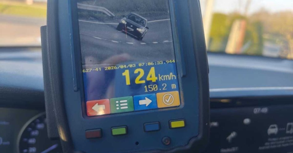 zdjęcie: Pędził 124 km/h w obszarze zabudowanym. Stracił prawo jazdy / fot. KPP Brodnica