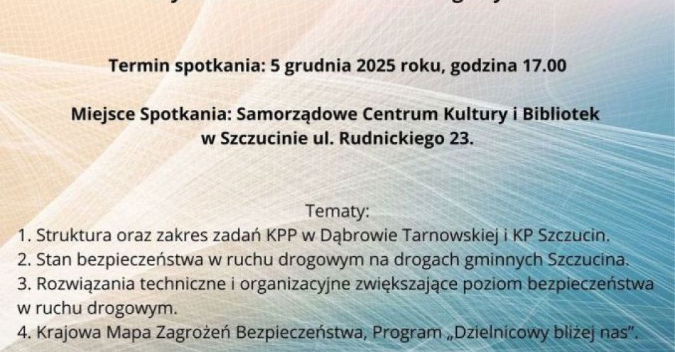 zdjęcie: Debata w Szczucinie o nieprawidłowym parkowaniu przy szkole / fot. KMP w Dąbrowie Tarnowskiej