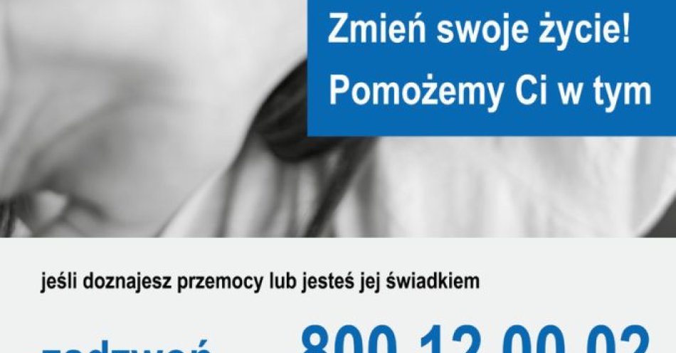 zdjęcie: Darmowa całodobowa pomoc Niebieskiej Linii dla ofiar przemocy / fot. KPP Wąbrzeźno