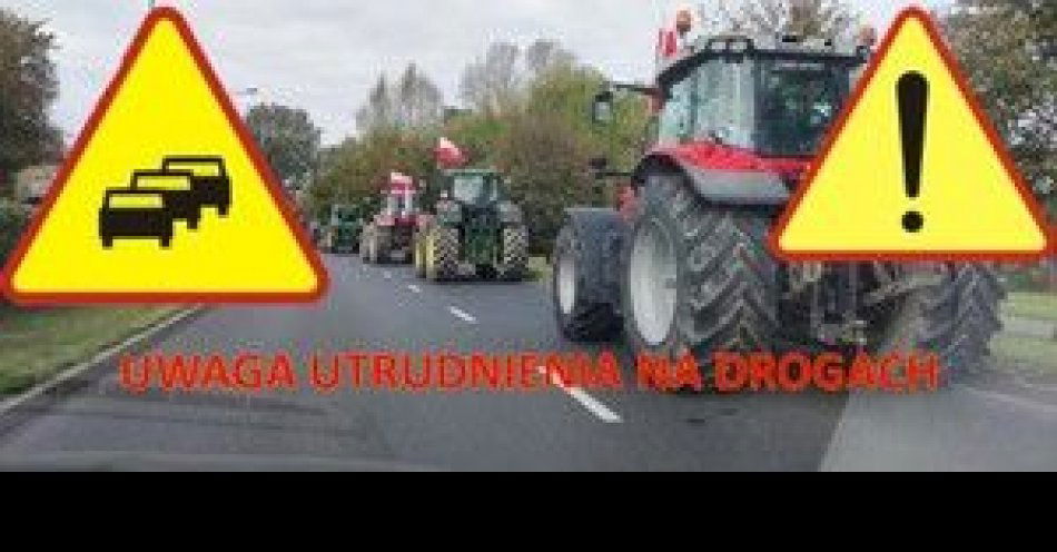 zdjęcie: Planowany protest rolników / fot. KPP w Poddębicach