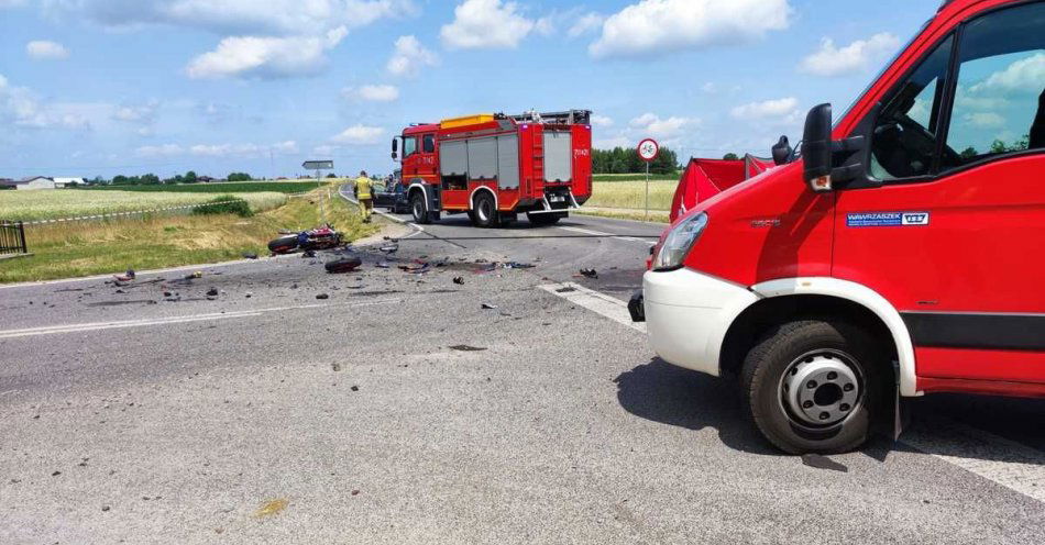 zdjęcie: Śmiertelny wypadek motocyklisty / fot. KPP w Żuromienie