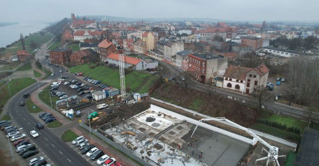 Trwa budowa apartamentowców przy ulicy Portowej w Grudziądzu