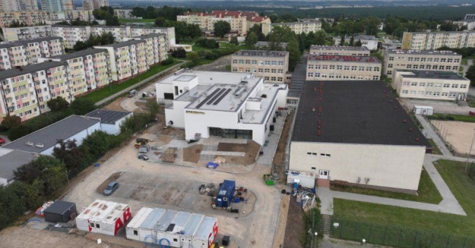 zdjęcie: Budowa Delfinka na etapie prac wykończeniowych / fot. UM Grudziądz
