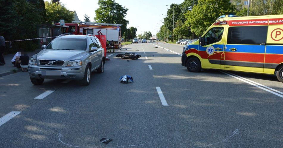 zdjęcie: Tragiczny wypadek z udziałem motocyklisty / fot. KMP Biała Podlaska