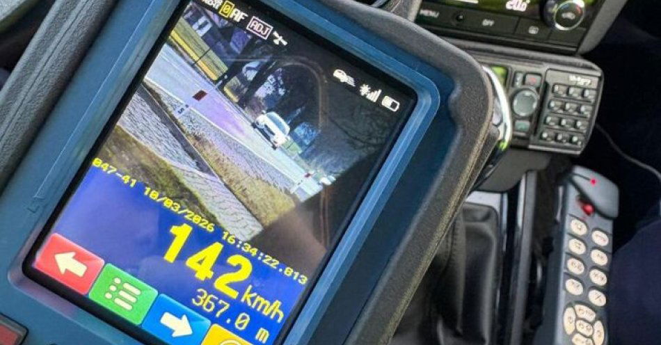 zdjęcie: Kierowca w Pyrzycach złapany na 142 km/h / fot. KPP w Pyrzycach