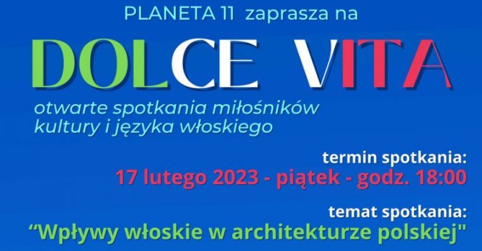 zdjęcie: Dolce Vita – spotkanie lutowe / fot. nadesłane