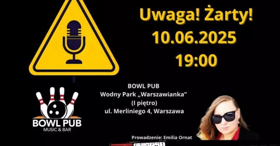 zdjęcie: Uwaga! Żarty w Bowl Pub 10.06.2025 / kupbilecik24.pl / Uwaga! Żarty w Bowl Pub 10.06.2025