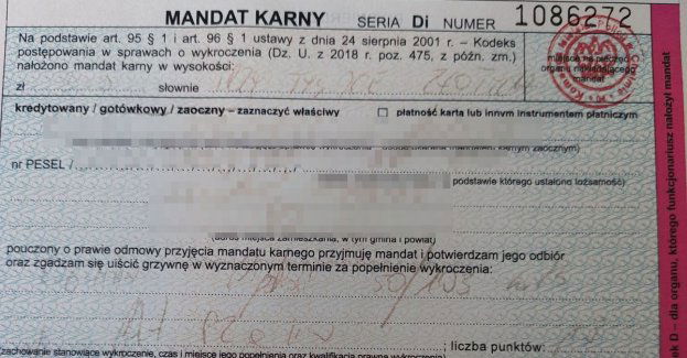 Brawurowa jazda zakończona wysokim mandatem