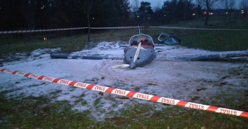 zdjęcie: Tragiczny wypadek awionetki pod Olsztynem / fot. KMP w Olsztynie