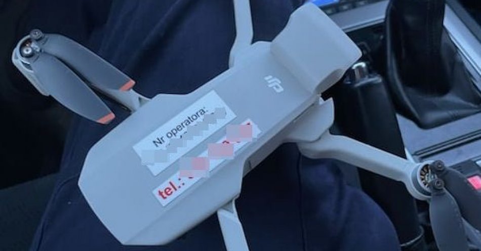 zdjęcie: Nietrzeźwy 31-latek sterował dronem / fot. KPP Bielsk Podlaski