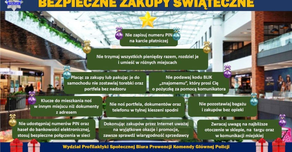 zdjęcie: Jak nie paść ofiarą kieszonkowców podczas świątecznych zakupów / fot. KPP w Wyszkowie