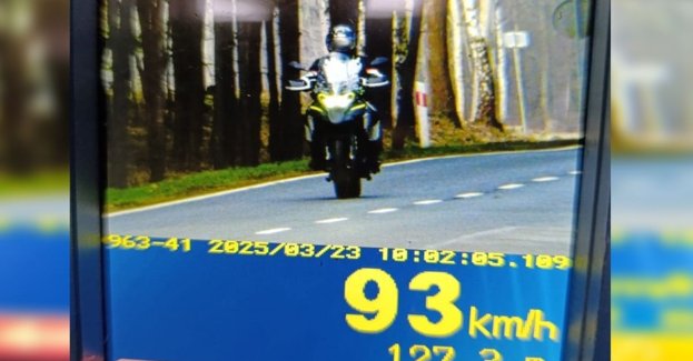 Motocyklista jechał o 53 km/h za szybko. Policjanci zatrzymali mu prawo jazdy