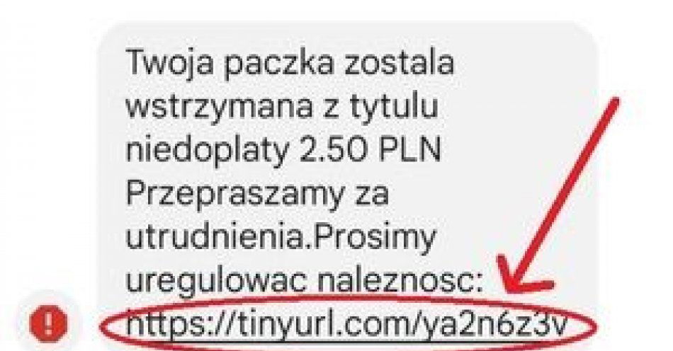 zdjęcie: „Twoja paczka została wstrzymana z tytułu niedopłaty” - nie nabierz się na ten chwyt, nie klikaj w link! / fot. KPP w Garwolinie