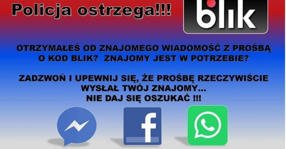 zdjęcie: Kolejne oszustwo metodą na BLIK / fot. KPP Łuków