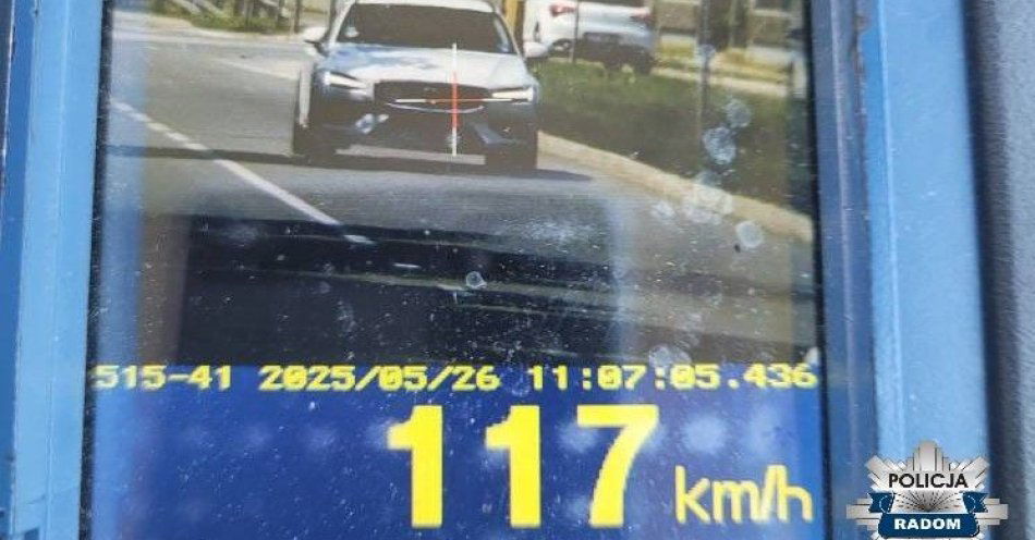zdjęcie: O 67 km/h za szybko w terenie zabudowanym / fot. KMP w Radomiu