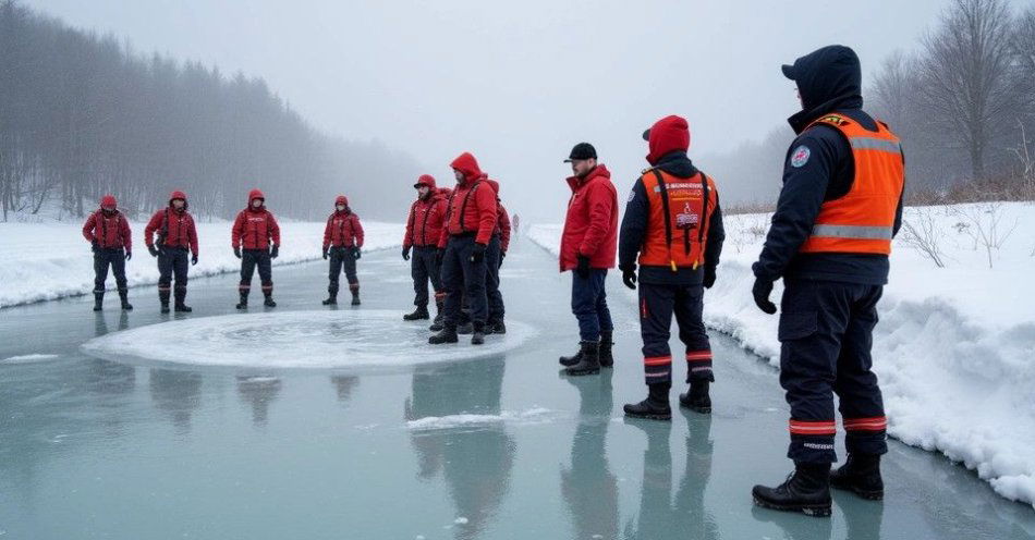 zdjęcie: Pokazy ratownictwa na zamarzniętej Netcie przed feriami / TM/ przykładowa ilustracja