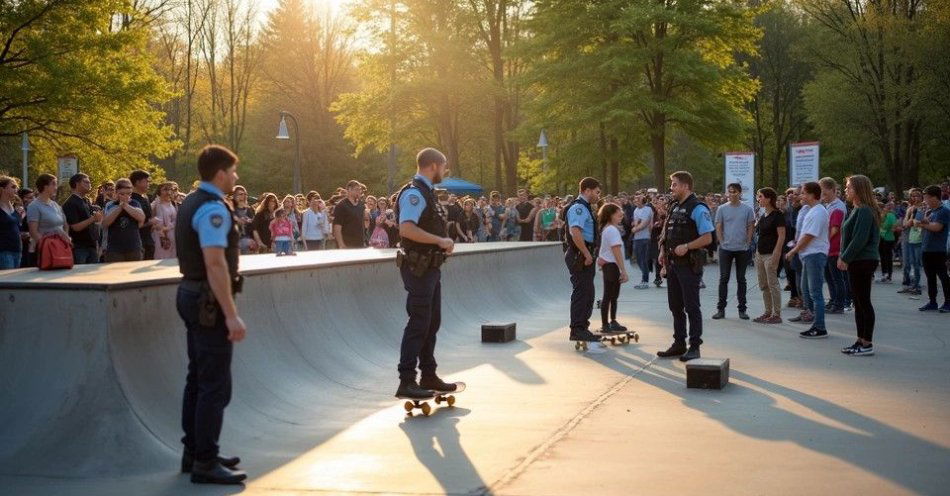 zdjęcie: Wiosenny piknik z policjantami przy skateparku w Kętrzynie / TM/ przykładowa ilustracja