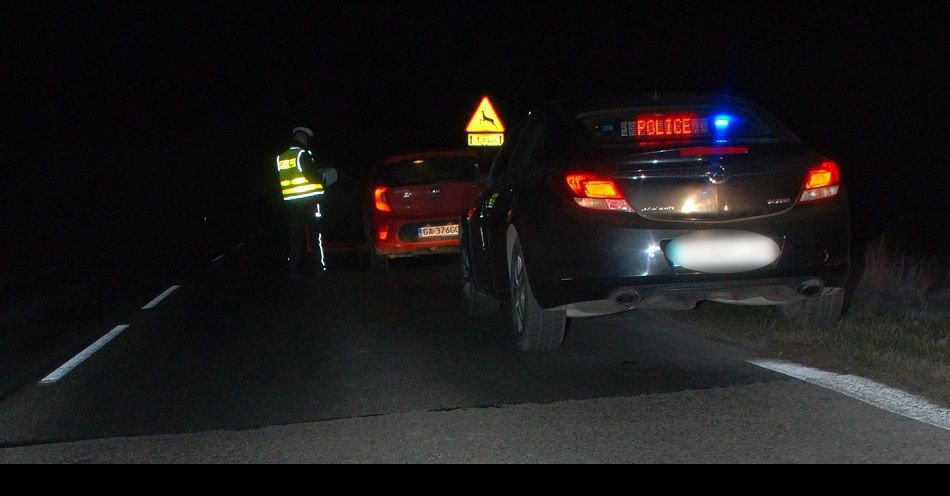 zdjęcie: Policjanci ustalają przyczyny wypadku z udziałem pieszego / fot. KPP w Pruszczu Gdańskim