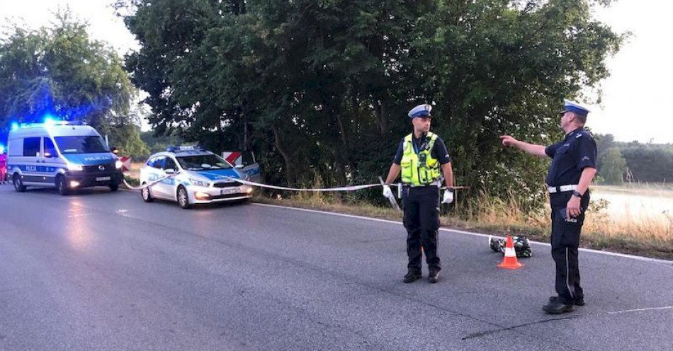 zdjęcie: Tragiczny wypadek motocyklisty w Gminie Słupsk. / fot. KMP w Słupsku