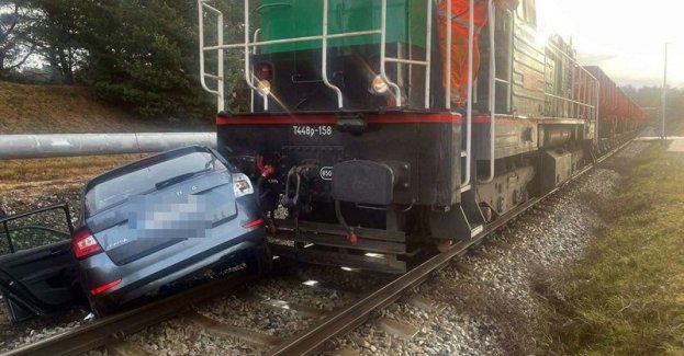 Zderzenie pociągu z samochodem na Spokojnej w Polkowicach