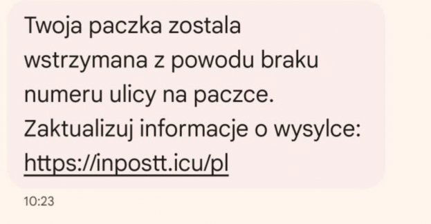Twoja paczka została wstrzymana z powodu braku numeru ulicy na paczce – to oszustwo!