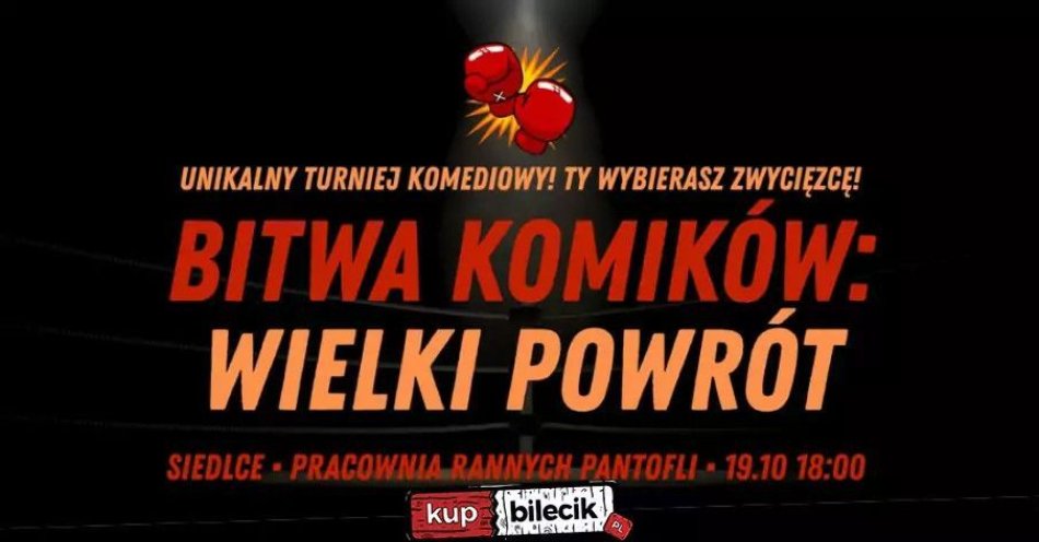 zdjęcie: Nowy sezon Bitwy Komików! / kupbilecik24.pl / Nowy sezon Bitwy Komików!