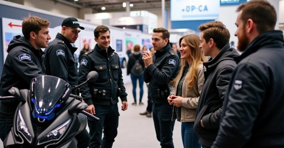 zdjęcie: Tłumy przy stoisku policji na Warsaw Motor Show 2025 / TM/ przykładowa ilustracja