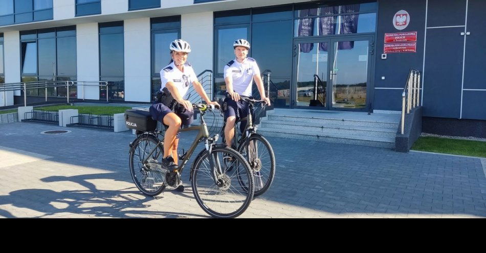 zdjęcie: Patrol rowerowy na ulicach Świdwina / fot. KPP w Świdwinie