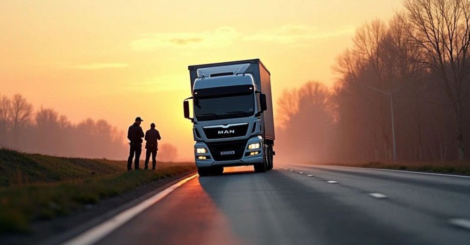 zdjęcie: Ciężarówka z drobiem w rowie na DK 48. Kierowca bez obrażeń / TM/ przykładowa ilustracja