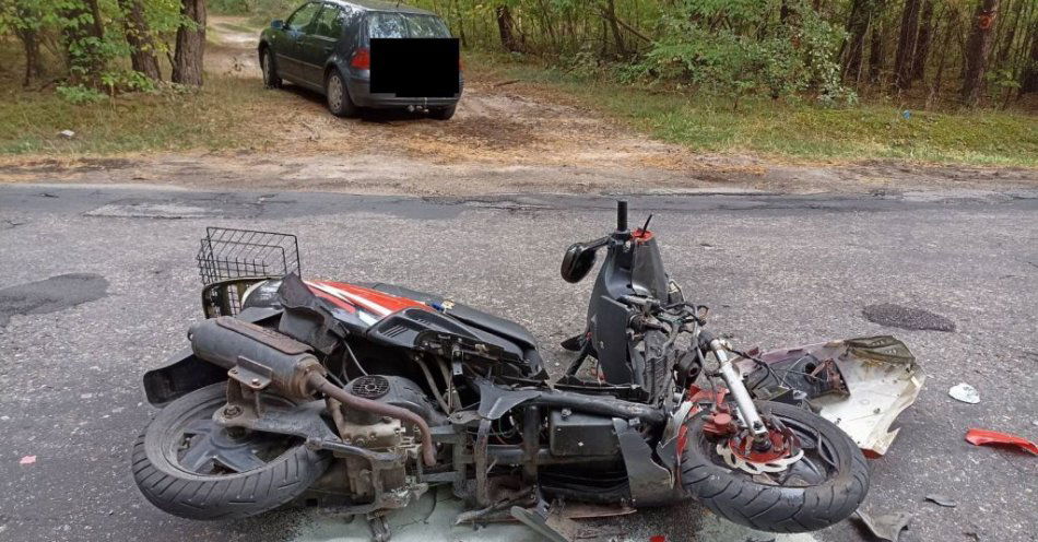 zdjęcie: Wypadek z udziałem motocyklisty, prosimy o ostrożność! / fot. KPP w Bełchatowie