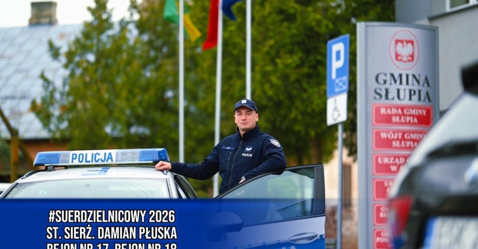 zdjęcie: Starszy sierżant Damian Płuska kandyduje w SuperDzielnicowy 2026 / fot. KMP w Skierniewicach