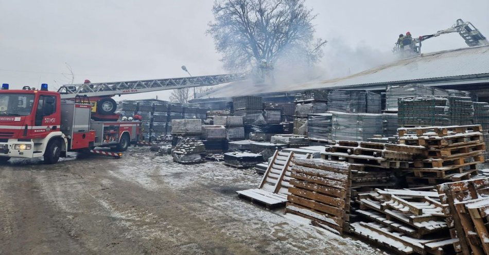 zdjęcie: Pożar w Sadurkach / fot. KPP Puławy