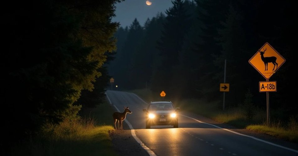 zdjęcie: Uwaga dzikie zwierzęta na drogach. Jak postępować po kolizji / TM/ przykładowa ilustracja