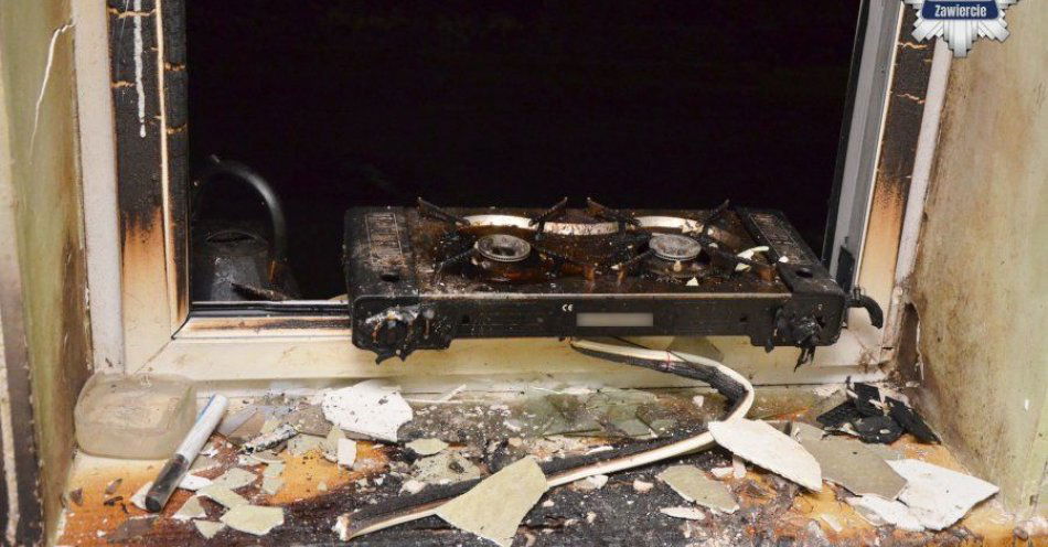 zdjęcie: Wybuch butli gazowej w Pilicy ranny 73 letni mężczyzna / fot. KPP w Zawierciu