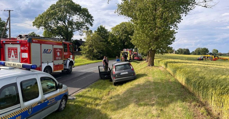 zdjęcie: Wypadek we Wszedniu - przyczyną nieprawidłowe wyprzedzanie / fot. KPP Mogilno
