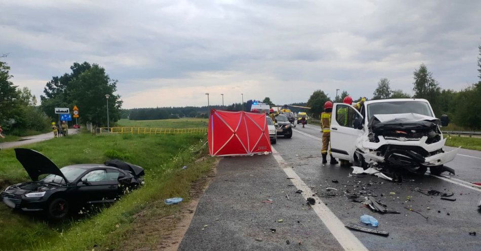 zdjęcie: Tragiczny wypadek na DK 16 / fot. KMP w Olsztynie