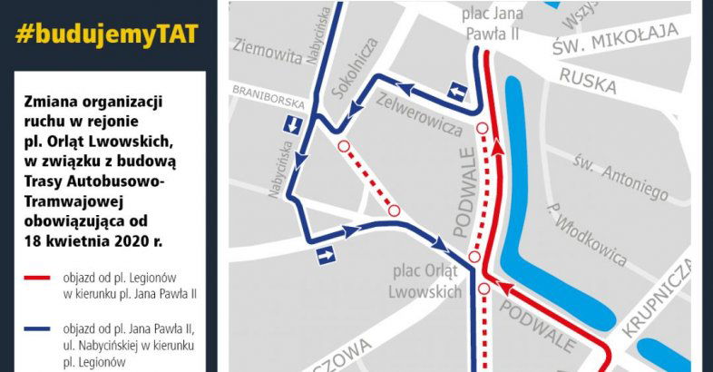 zdjęcie: Ważne zmiany w ruchu od 18 marca #budujemyTAT / fot. nadesłane