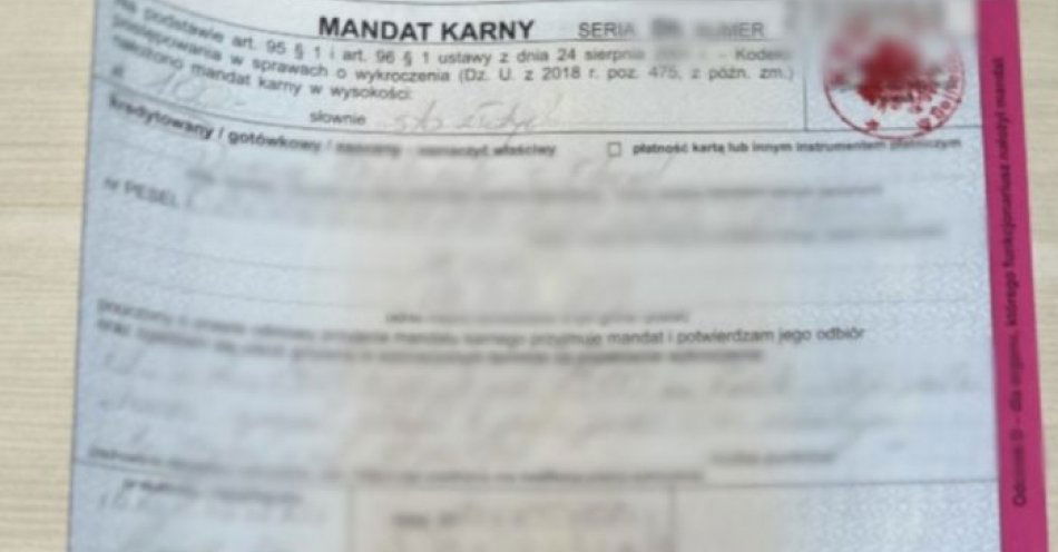 zdjęcie: Dostał mandat, chwilę później jechał rowerem i miał blisko 3 promile / fot. KPP Sejny