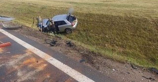 Zdarzenie drogowe na skrzyżowaniu przy ul. Grunwaldzkiej w Ostródzie