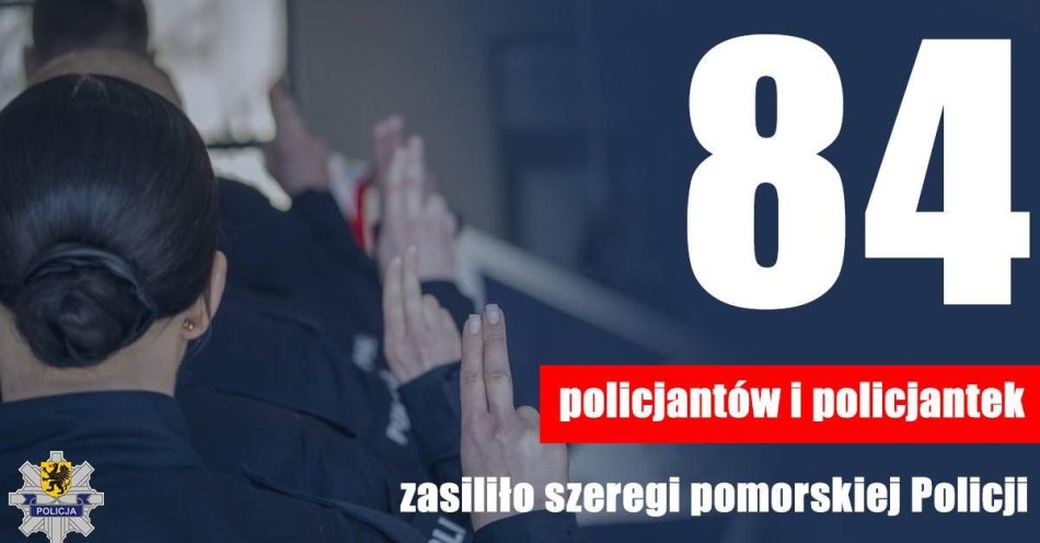 zdjęcie: Pomorska Policja przyjęła 84 nowych funkcjonariuszy / fot. KPP w Lęborku