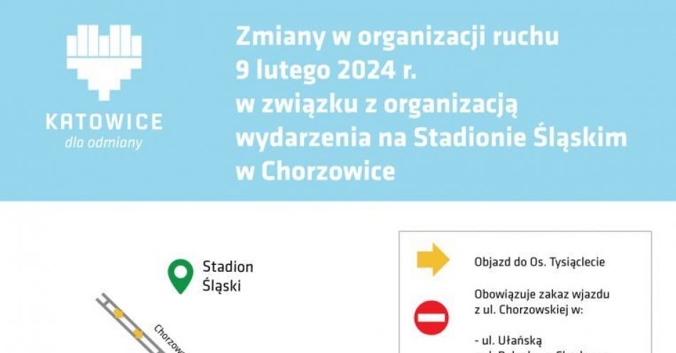 zdjęcie: Zmiany w organizacji ruchu w dniu 9 lutego 2024 roku w rejonie os. Tysiąclecia / fot. nadesłane