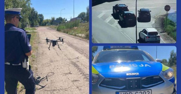 Policyjny dron obserwował zachowania kierowców
