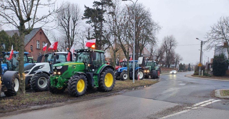zdjęcie: Protesty rolników / fot. KPP Środa Wielkopolska
